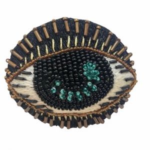 Beaded Evil Eye Pin